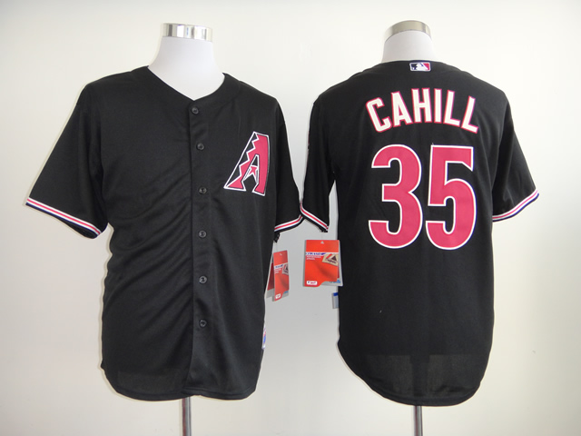 Men Arizona Diamondback #35 Cahill Black MLB Jerseys